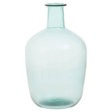 Bexley Blue Small Bottle Neck Recycled Glass Vase - Bargainia.com - 5018705943244