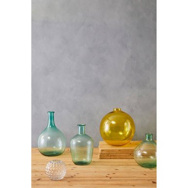 Bexley Blue Small Bottle Neck Recycled Glass Vase - Bargainia.com - 5018705943244