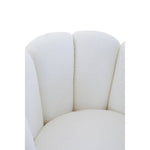 Biarritz Off White Boucle Scalloped Swivel Chair - Bargainia.com - 5018705979403