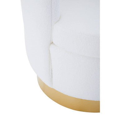Biarritz Off White Boucle Scalloped Swivel Chair - Bargainia.com - 5018705979403