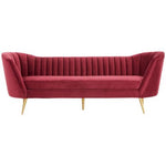 Binky 3 Seat Wine Velvet Sofa - Bargainia.com - 