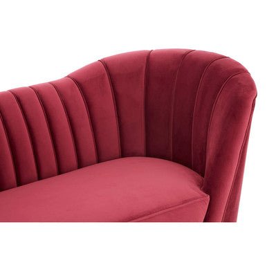 Binky 3 Seat Wine Velvet Sofa - Bargainia.com - 