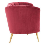 Binky 3 Seat Wine Velvet Sofa - Bargainia.com - 