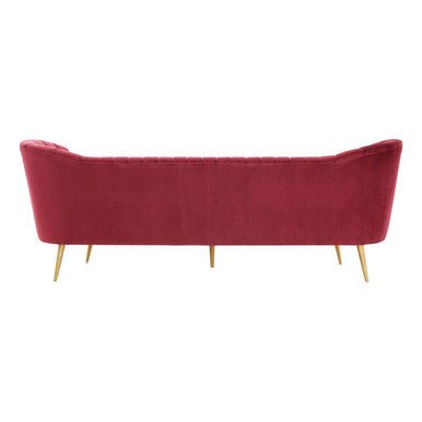 Binky 3 Seat Wine Velvet Sofa - Bargainia.com - 