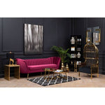 Binky 3 Seat Wine Velvet Sofa - Bargainia.com - 