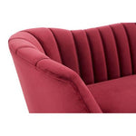 Binky 3 Seat Wine Velvet Sofa - Bargainia.com - 