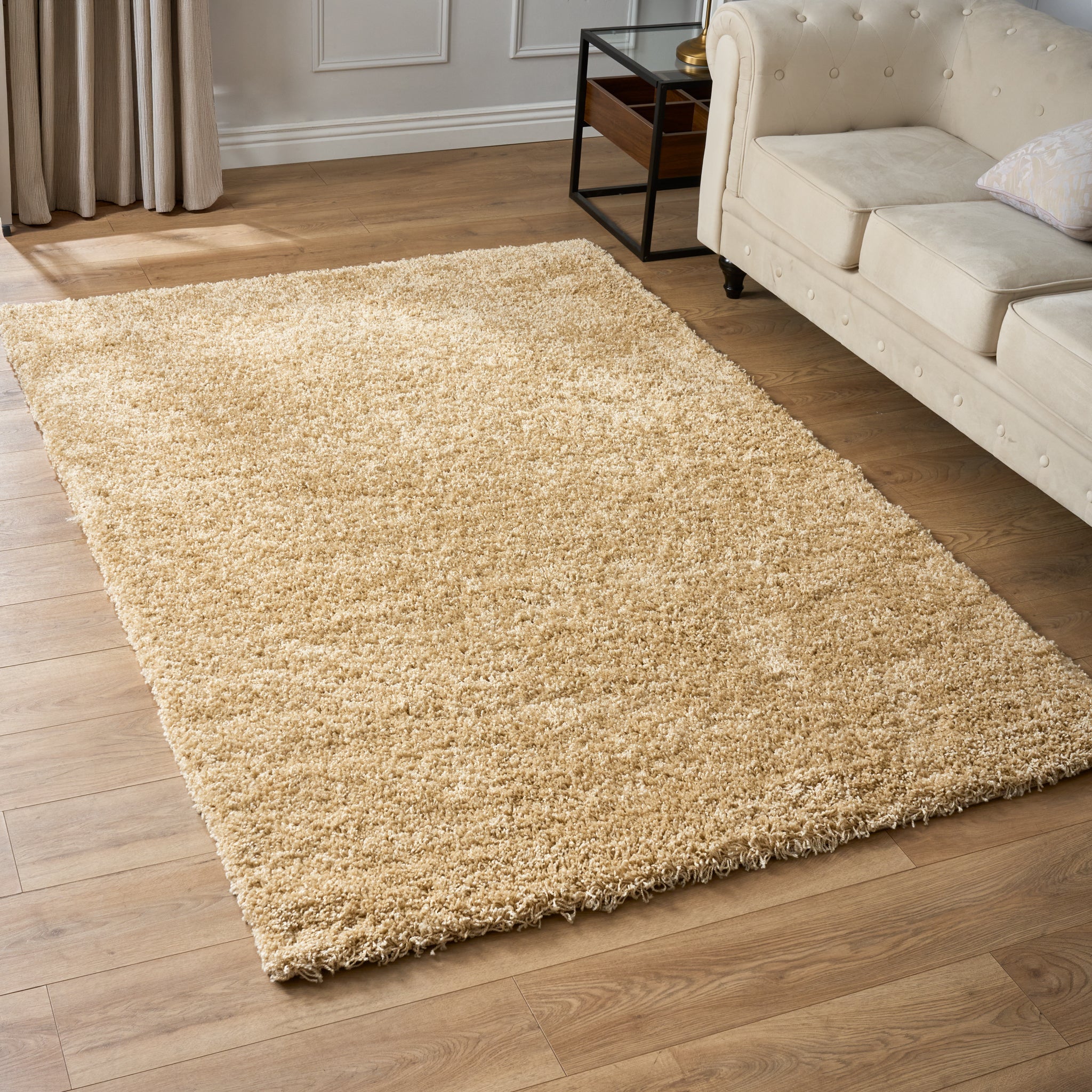 Biscuit Thick Shaggy Rug - California Rugs Rug Masters