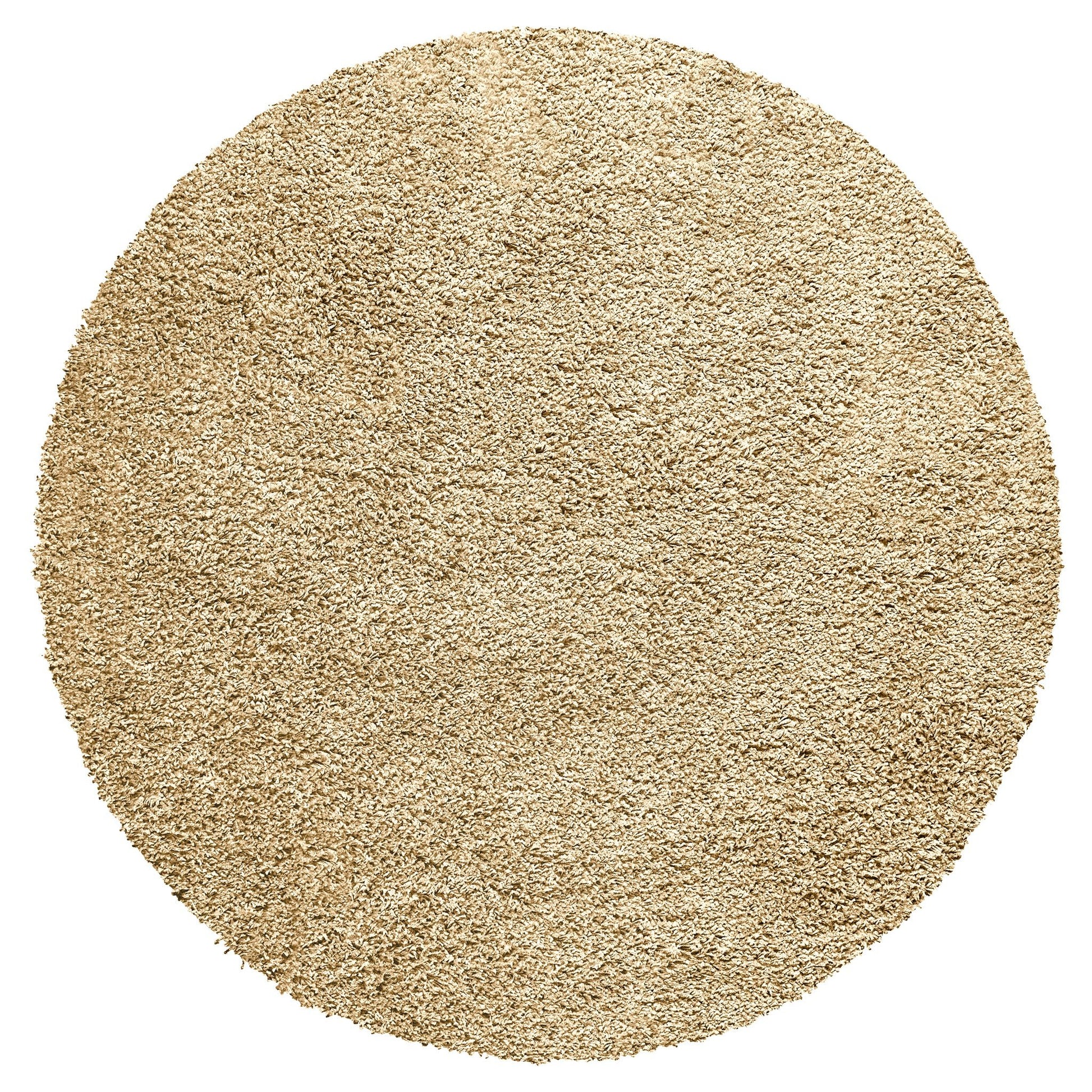 Biscuit Thick Shaggy Rug - California Rugs Rug Masters 120cm Circle