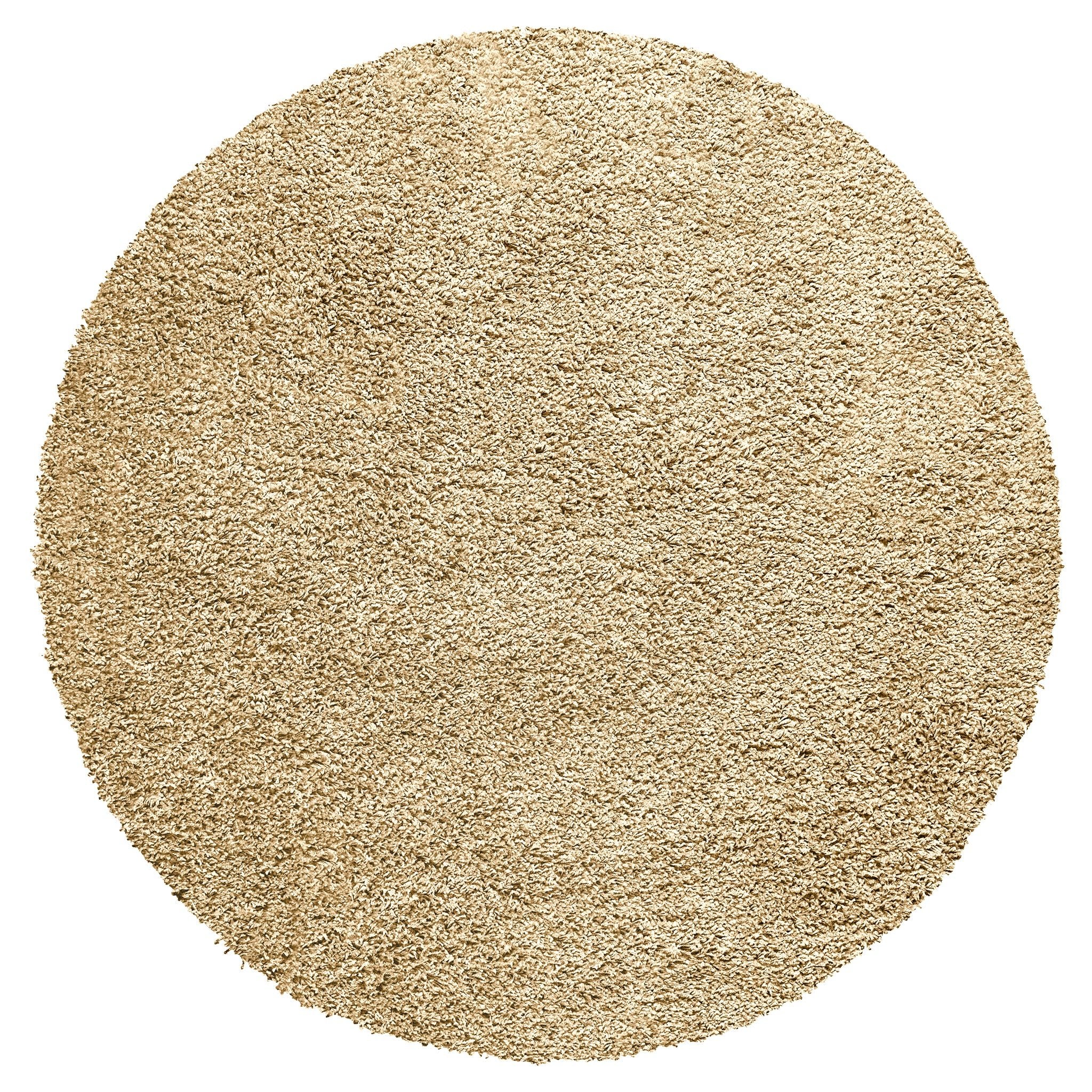Biscuit Thick Shaggy Rug - California Rugs Rug Masters 120cm Circle