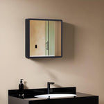 Bisha Small Black Wall Mirror With Gold Edge - Bargainia.com - 5018705402888