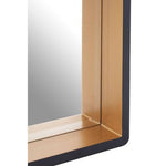 Bisha Small Black Wall Mirror With Gold Edge - Bargainia.com - 5018705402888