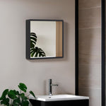Bisha Small Black Wall Mirror With Gold Edge - Bargainia.com - 5018705402888