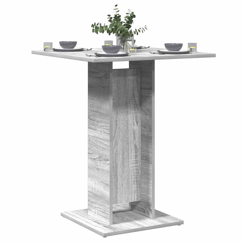 Bistro Table Grey Sonoma 60x60x75 cm Engineered Wood - Bargainia.com - 