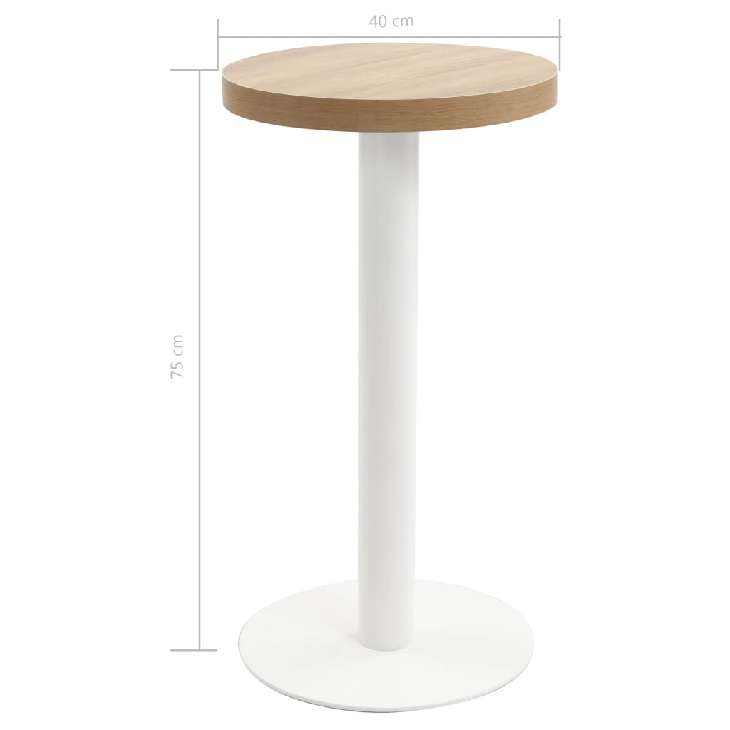 Bistro Table Light Brown 40 cm MDF - Bargainia.com - 