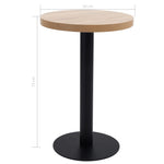 Bistro Table Light Brown 50 cm MDF - Bargainia.com - 