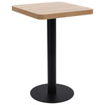 Bistro Table Light Brown 50x50 cm MDF - Bargainia.com - 