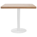 Bistro Table Light Brown 80X80 cm MDF - Bargainia.com - 
