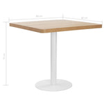 Bistro Table Light Brown 80X80 cm MDF - Bargainia.com - 
