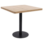Bistro Table Light Brown 80X80 cm MDF - Bargainia.com - 