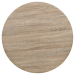 Bistro Table MDF and Steel Round 80x75 cm Oak Colour - Bargainia.com - 