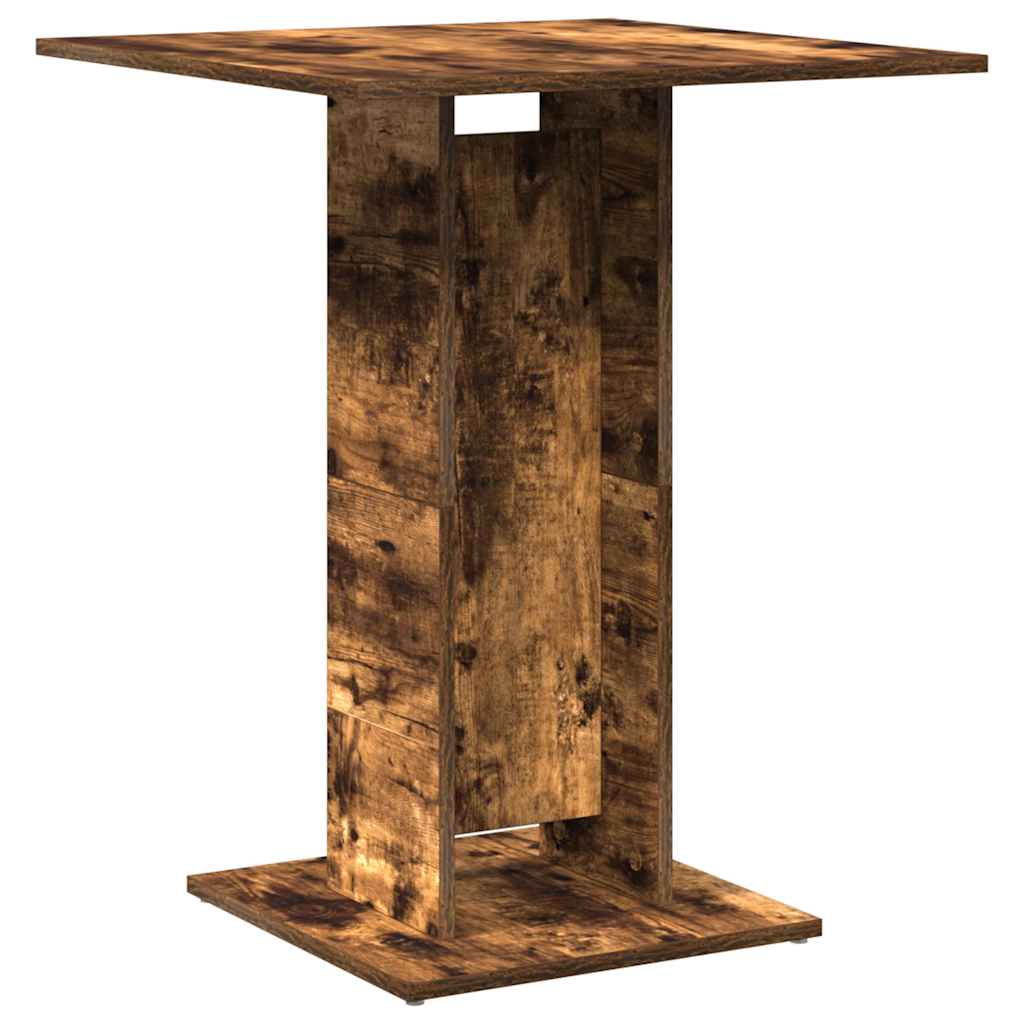 Bistro Table Smoked Oak 60x60x75 cm Engineered Wood - Bargainia.com - 