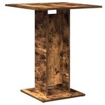 Bistro Table Smoked Oak 60x60x75 cm Engineered Wood - Bargainia.com - 