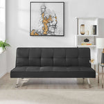 Black Click Clack 3 Seater Sofa Bed - Britney - Bargainia.com - 