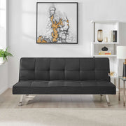 Black Click Clack 3 Seater Sofa Bed - Britney Bargainia