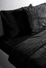 Black Teddy Fleece Duvet & Two Pillow Covers Set Super Soft - Hibernate Cosy Collection - Bargainia.com - 