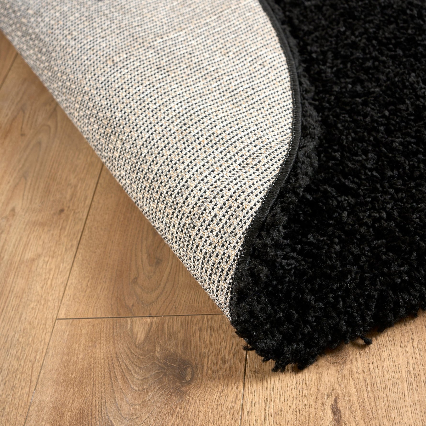 Black Thick Shaggy Rug - California - Bargainia.com - 