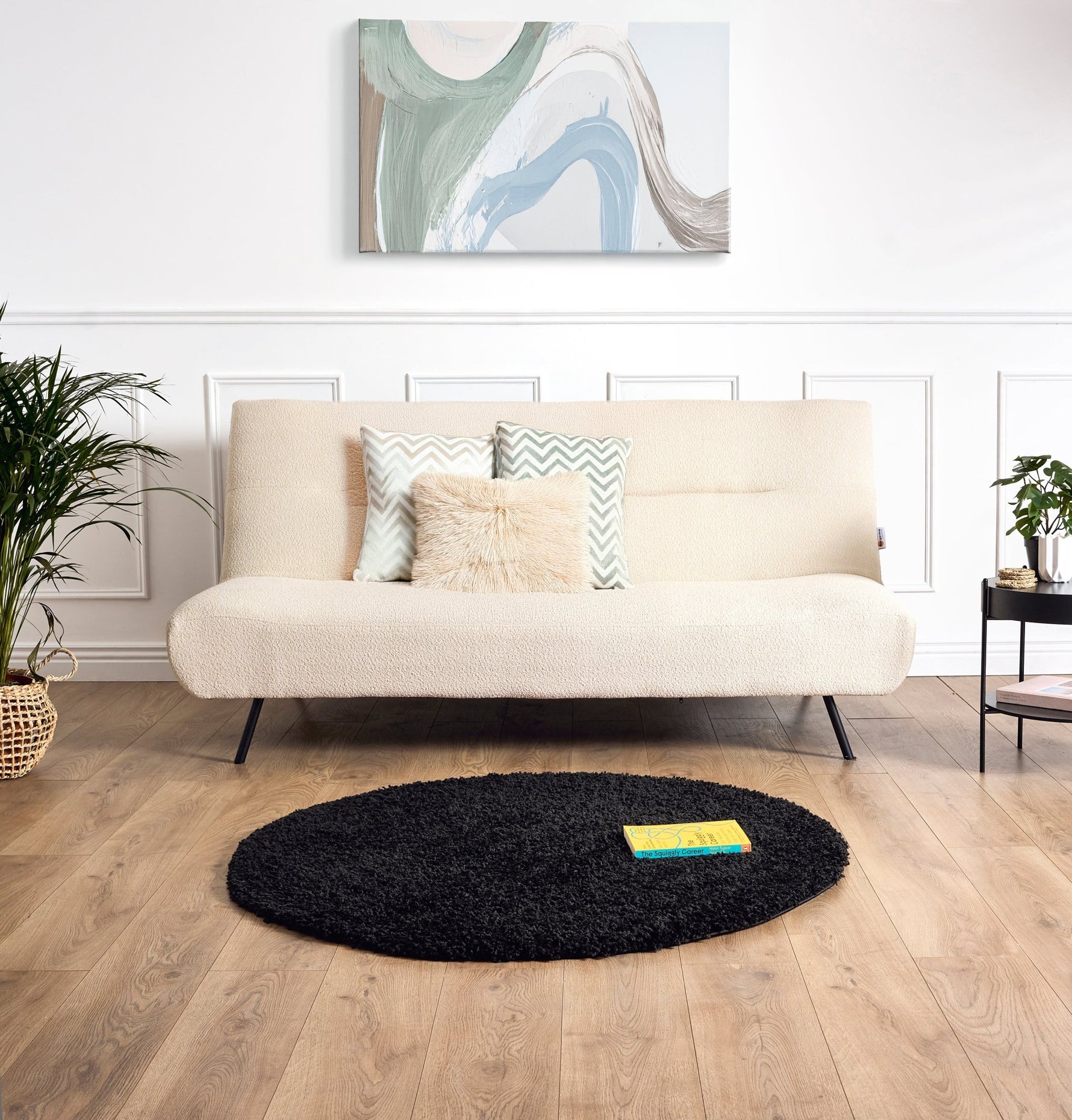 Black Thick Shaggy Rug - California - Bargainia.com - 