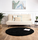 Black Thick Shaggy Rug - California - Bargainia.com - 