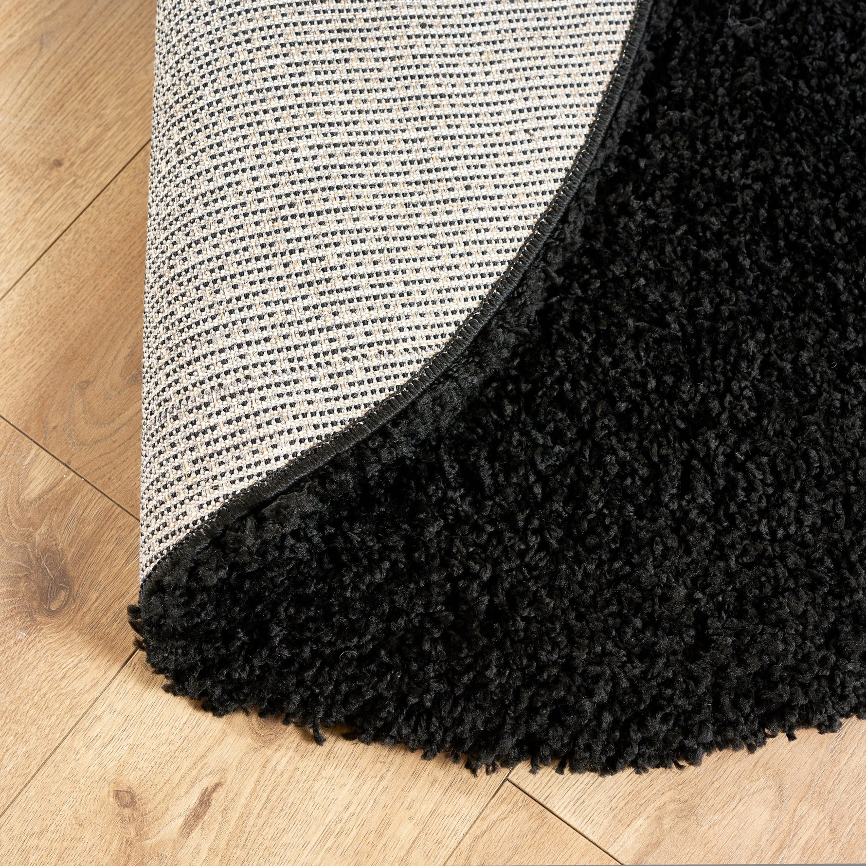 Black Thick Shaggy Rug - California - Bargainia.com - 