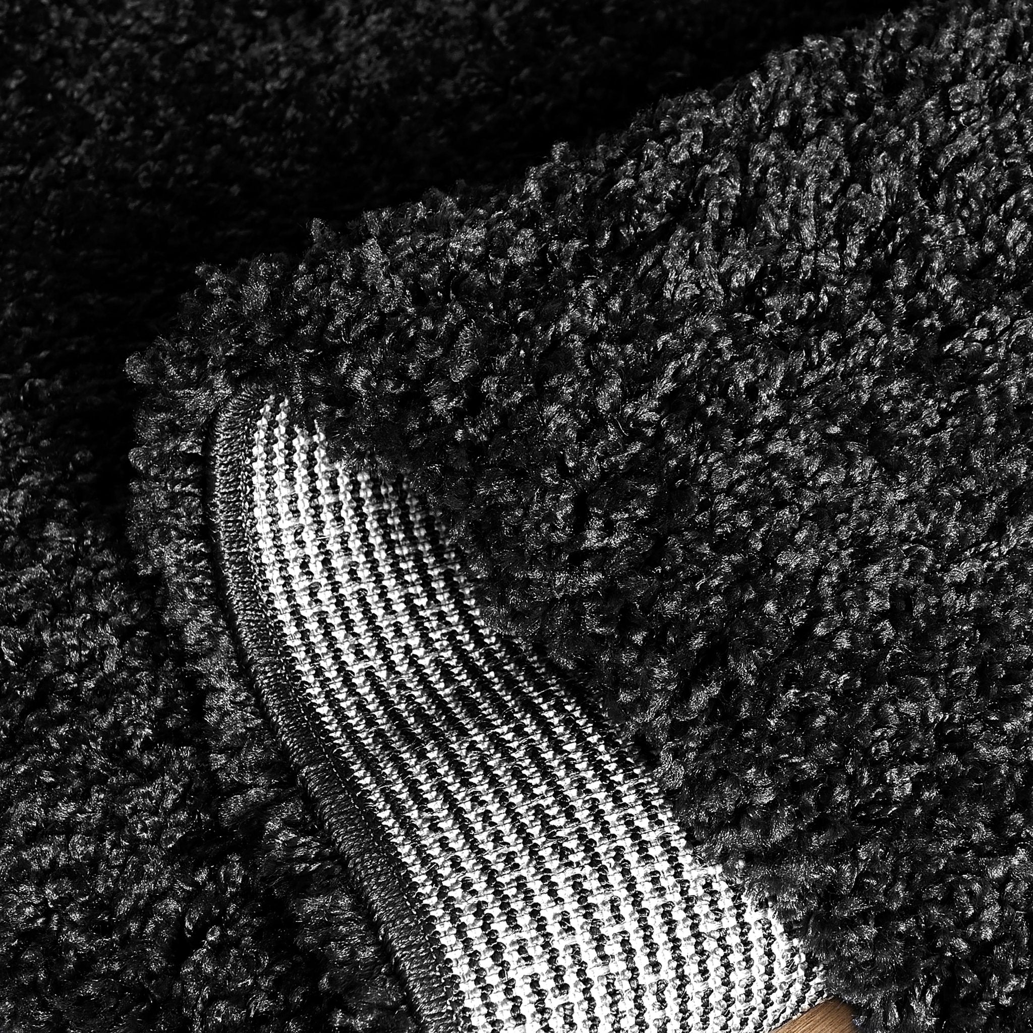 Black Thick Shaggy Rug - California Rugs Rug Masters