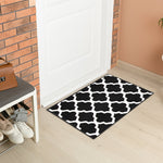 Black & White Trellis Runner Rug | Hessian Backed Flexible Stair & Hallway Carpet Runner - Bargainia.com - 