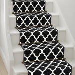 Black & White Trellis Runner Rug | Hessian Backed Flexible Stair & Hallway Carpet Runner - Bargainia.com - 