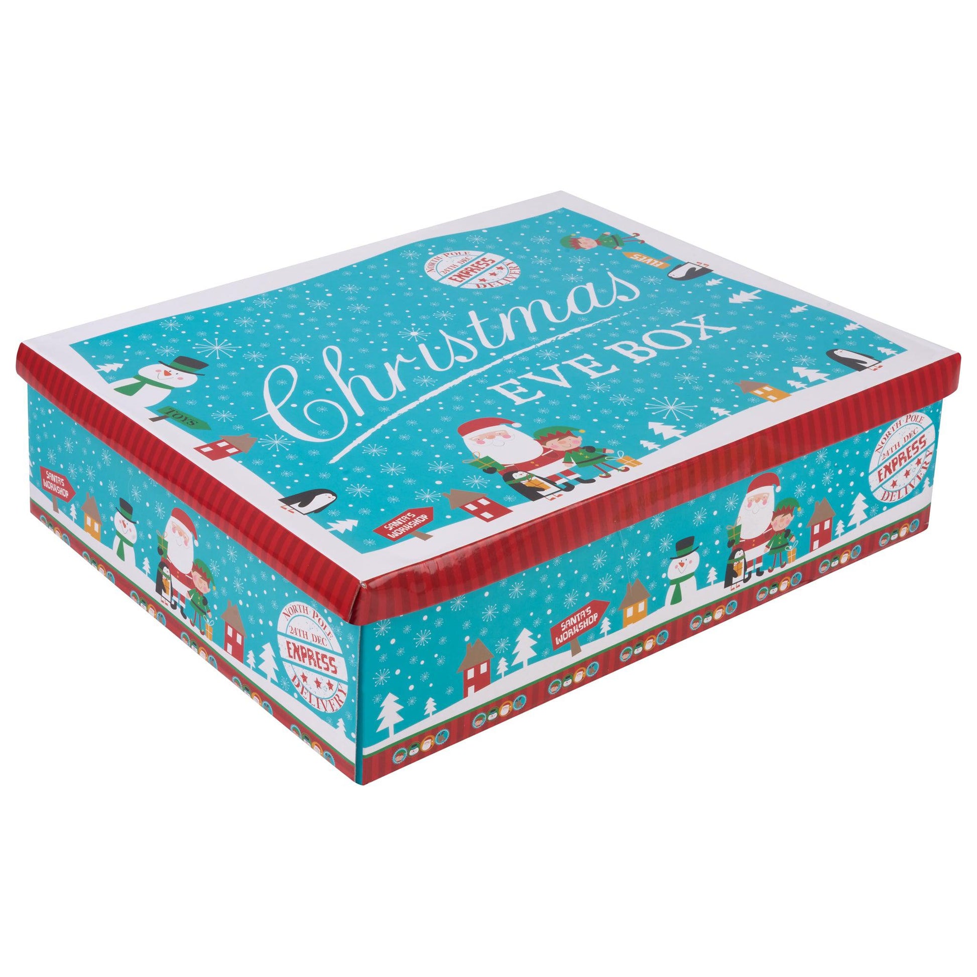 Blue Festive Character Christmas Eve Box - Assorted Sizes Gift Boxes Clearance