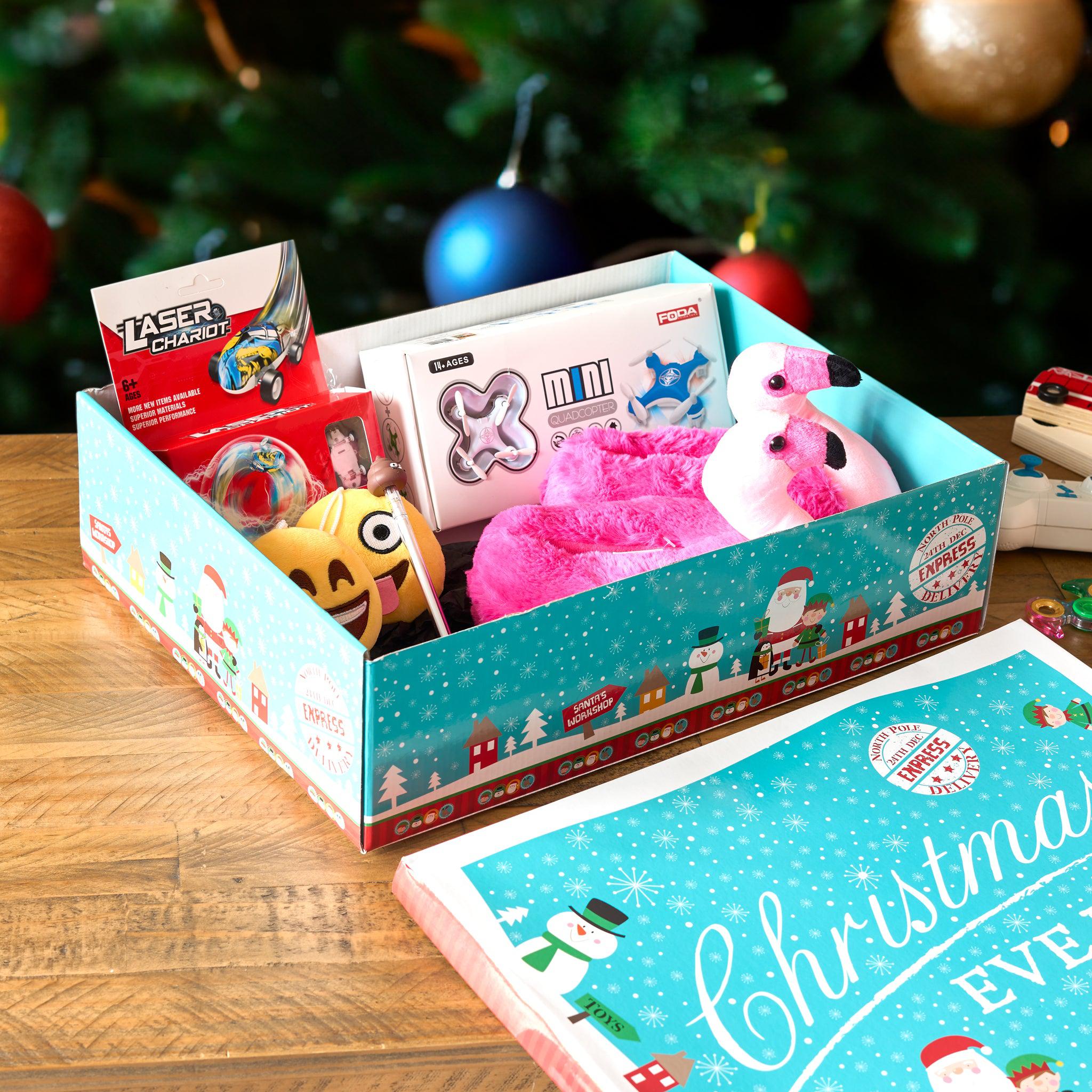 Blue Festive Character Christmas Eve Box - Assorted Sizes Gift Boxes Clearance