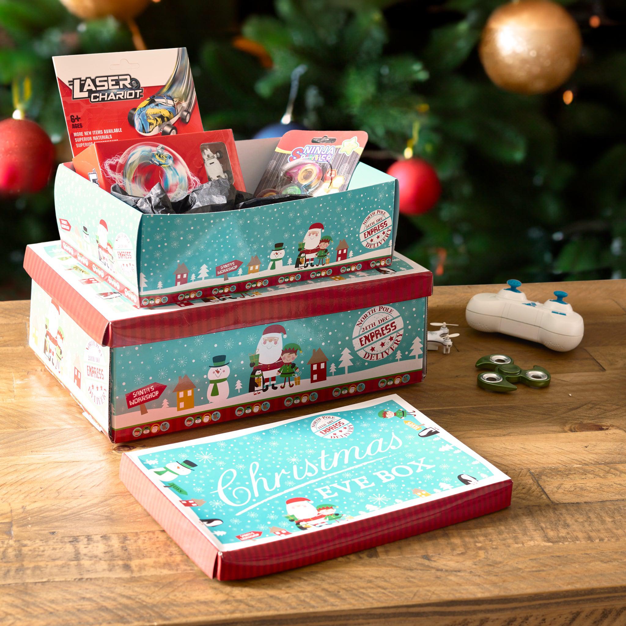 Blue Festive Character Christmas Eve Box - Assorted Sizes Gift Boxes Clearance