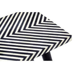 Boho Black and White Bone Inlay Console Table with Metal Legs - Bargainia.com - 5018705440040