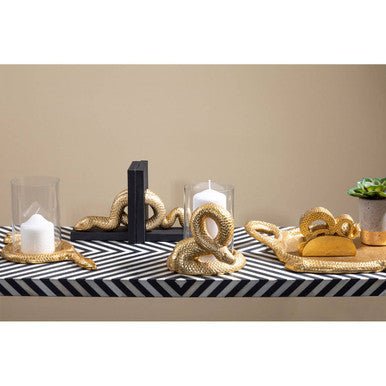 Boho Black and White Bone Inlay Console Table with Metal Legs - Bargainia.com - 5018705440040