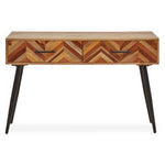 Boho Two Drawer Mango Wood Console Table - Bargainia.com - 5018705948447