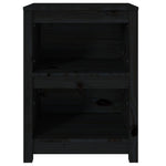 Book Cabinet Black 50x35x68 cm Solid Wood Pine - Bargainia.com - 