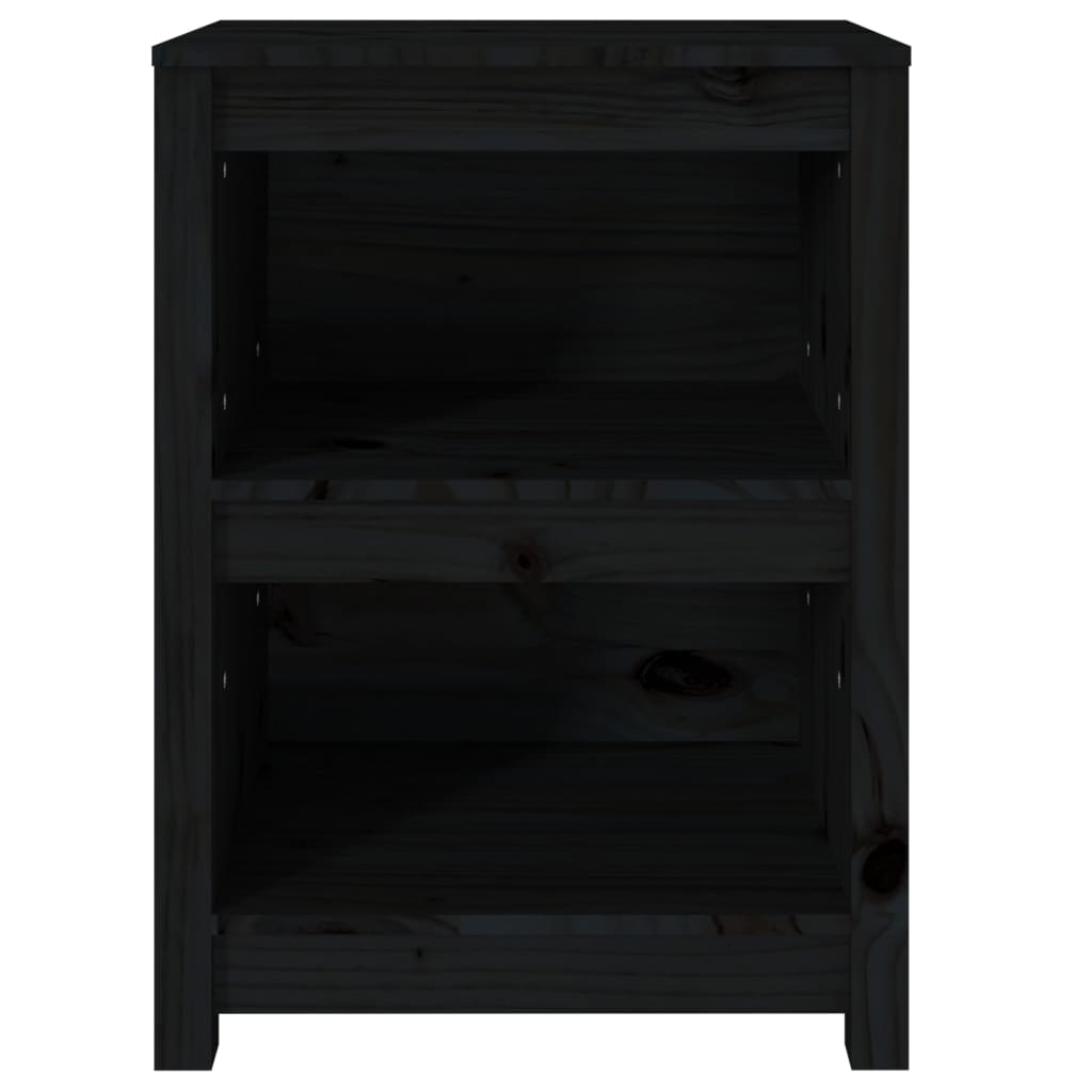 Book Cabinet Black 50x35x68 cm Solid Wood Pine - Bargainia.com - 