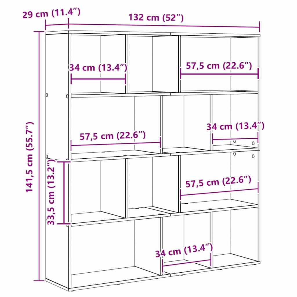 Book Cabinet Black oak Engineered wood - Bargainia.com - 