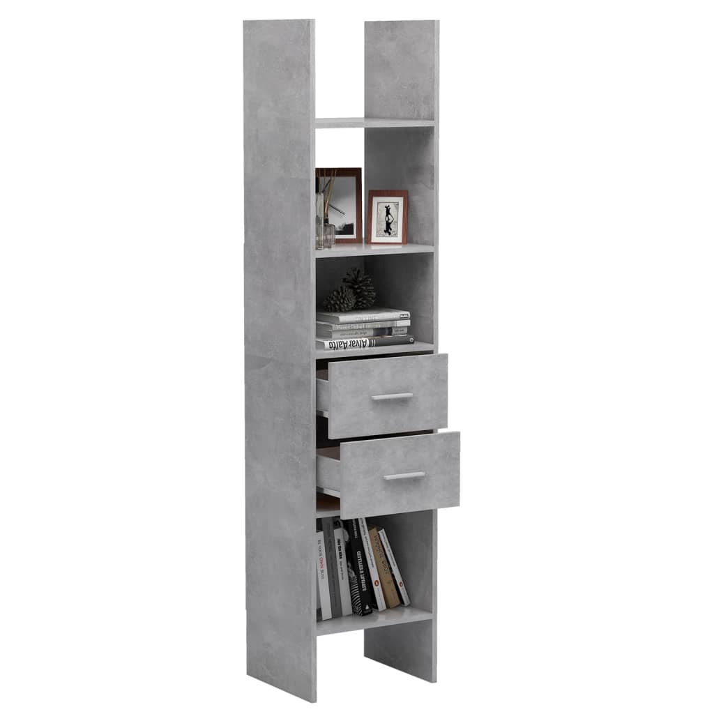 Book Cabinet Concrete Grey 40x35x180 cm Engineered Wood - Bargainia.com - 8720286352755 - 803420
