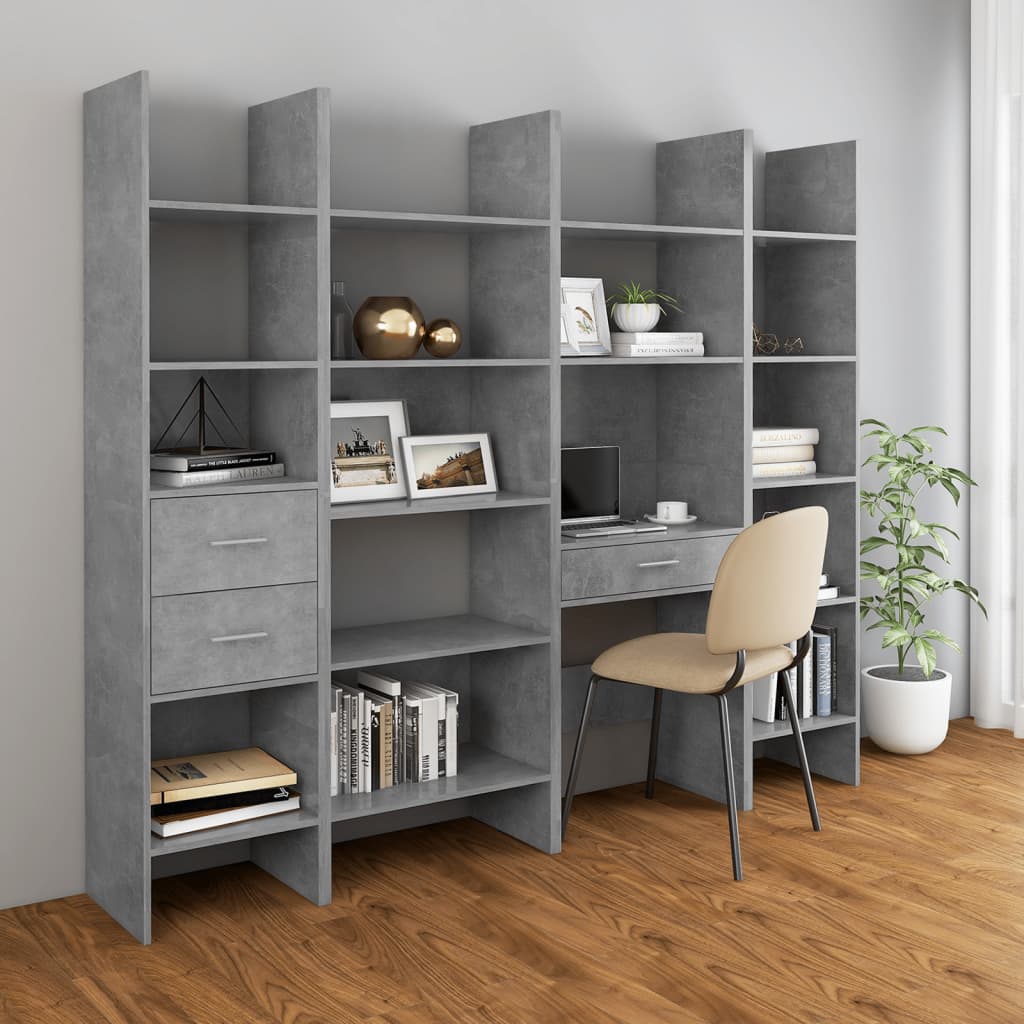 Book Cabinet Concrete Grey 40x35x180 cm Engineered Wood - Bargainia.com - 8720286352755 - 803420