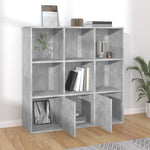 Book Cabinet Concrete Grey 98x30x98 cm Engineered Wood - Bargainia.com - 