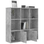 Book Cabinet Concrete Grey 98x30x98 cm Engineered Wood - Bargainia.com - 