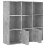 Book Cabinet Concrete Grey 98x30x98 cm Engineered Wood - Bargainia.com - 